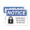 Signmission Door Must Be Locked After Use Sign With Symbol, 7 in W x Rectangle, Vinyl Decal OS-2PACK-NS-D-57-L-11500 - alternate 1